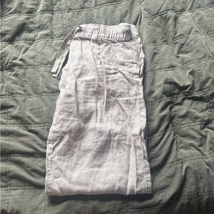 Superdry Cream Linen Trousers Pants